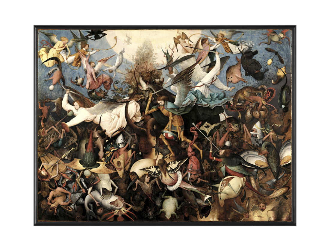 Pieter Bruegel La Caída De Los Ángeles Rebeldes 1562 Cuadro Enmarcado